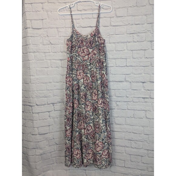 French Connection Floral Print Maxi Dress Blush Bonita Size 12 - Picture 1 of 6